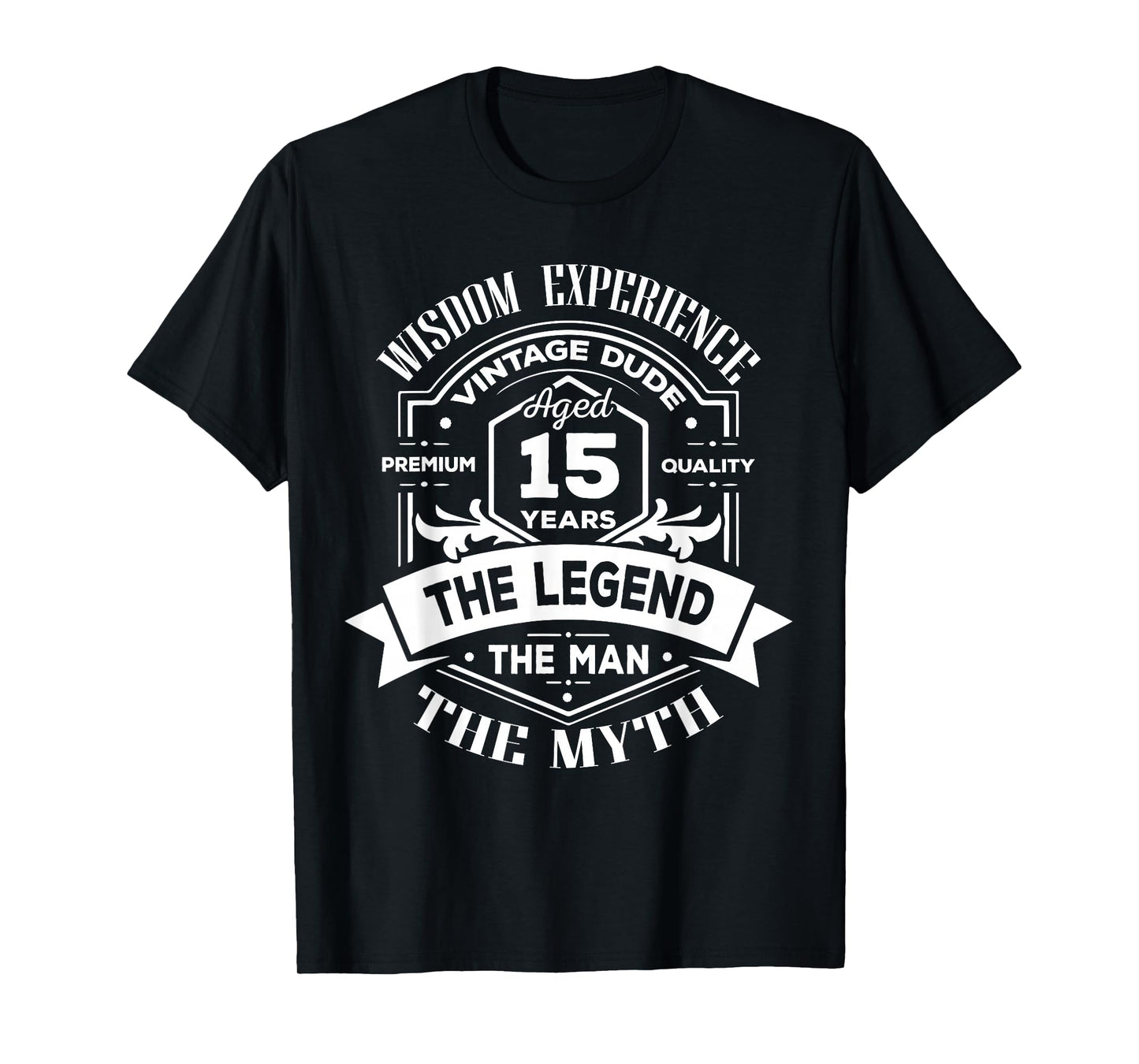 Vintage The Man Myth Legend 15 Birthday Tee for 15 Years Old T-Shirt