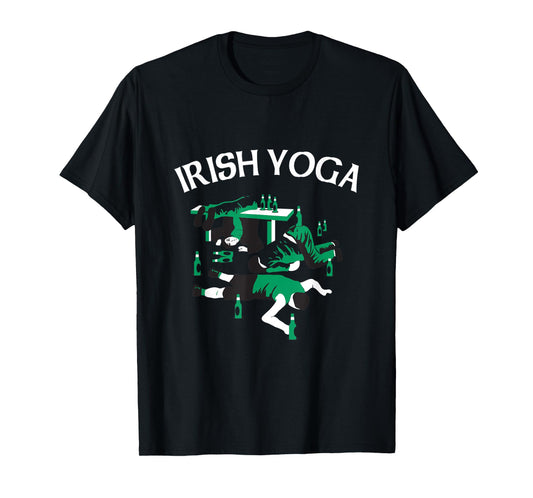 Irish Yoga Funny St. Patricks Day Drinking T-Shirt