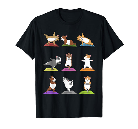 Guinea Pig T-Shirt Funny Guinea Pigs In Yoga Poses Tee T-Shirt