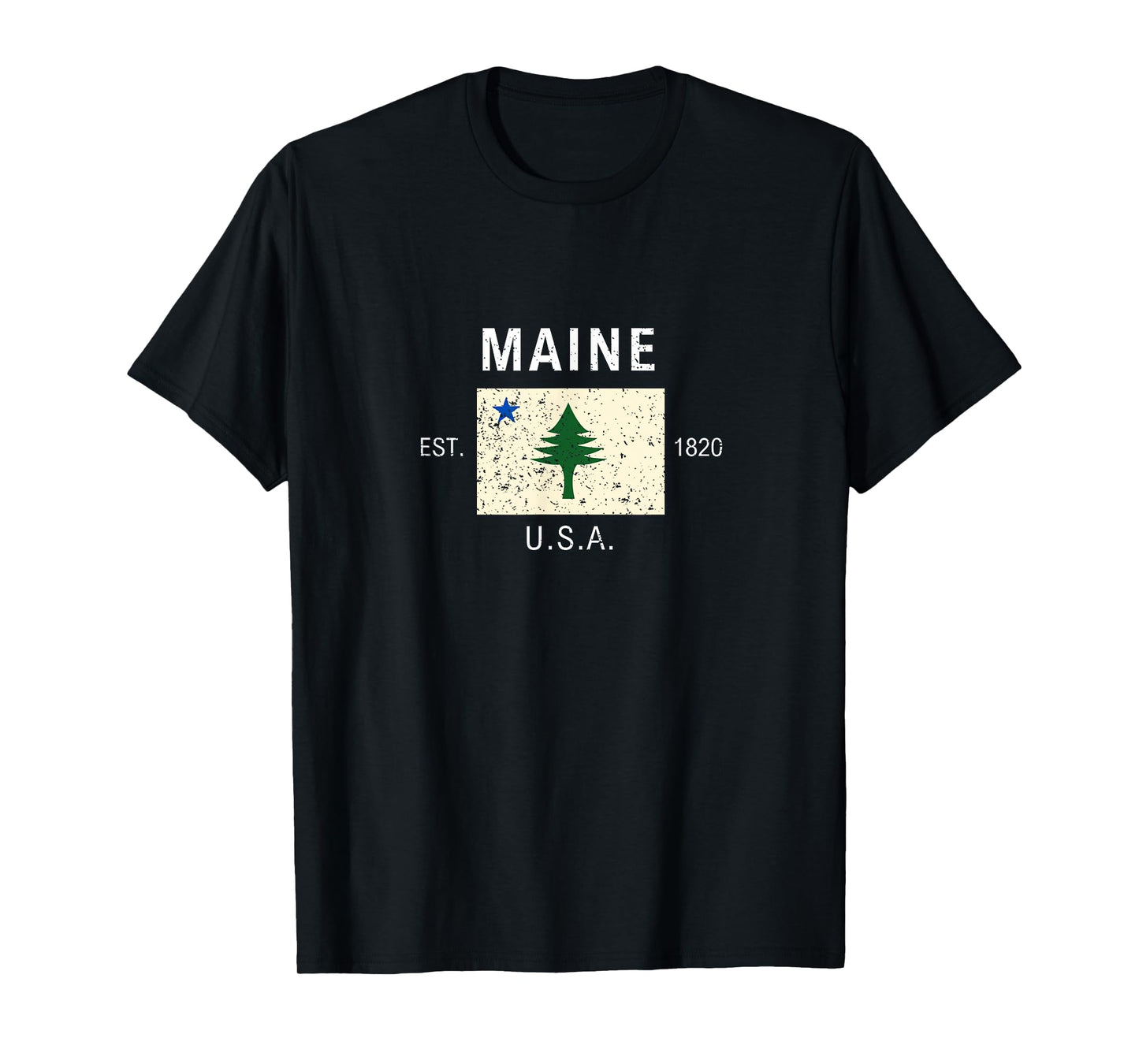 Flag of Maine Shirt Established 1820 Pine Tree State T-Shirt