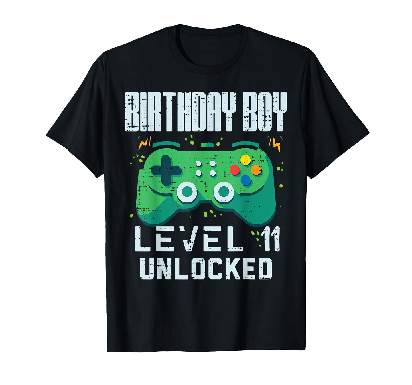 Birthday Boy Level 11 Unlocked Gamer Controller 11th Bday T-Shirt