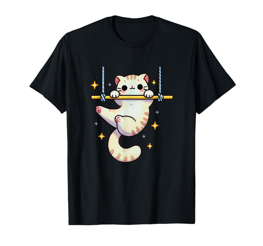 Hang In There Aerial Kitty Aerialist Cat Trapeze Men Women Kids T-Shirt