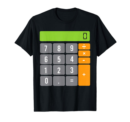 Calculator Costume Halloween Easy Cosplay Math Geek T-Shirt