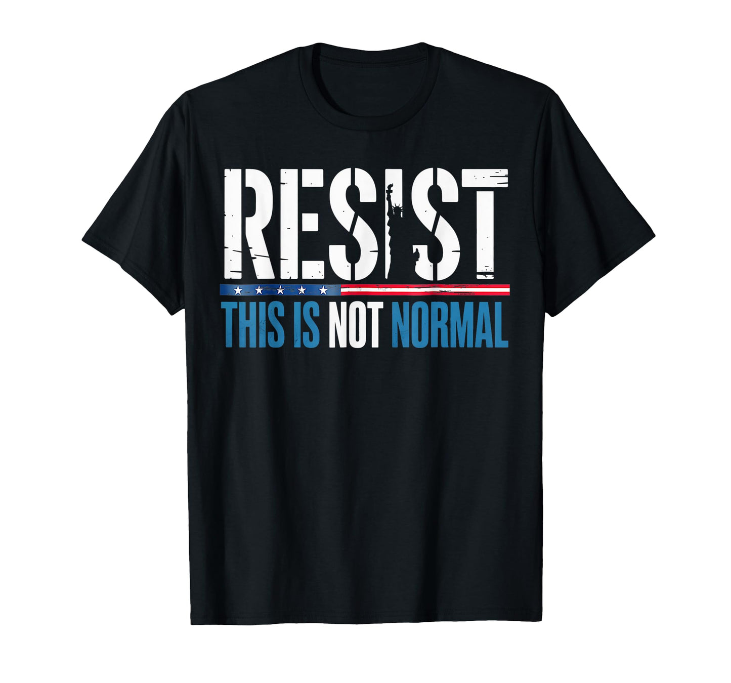 Resist liberal women men this is not normal democrat US flag T-Shirt