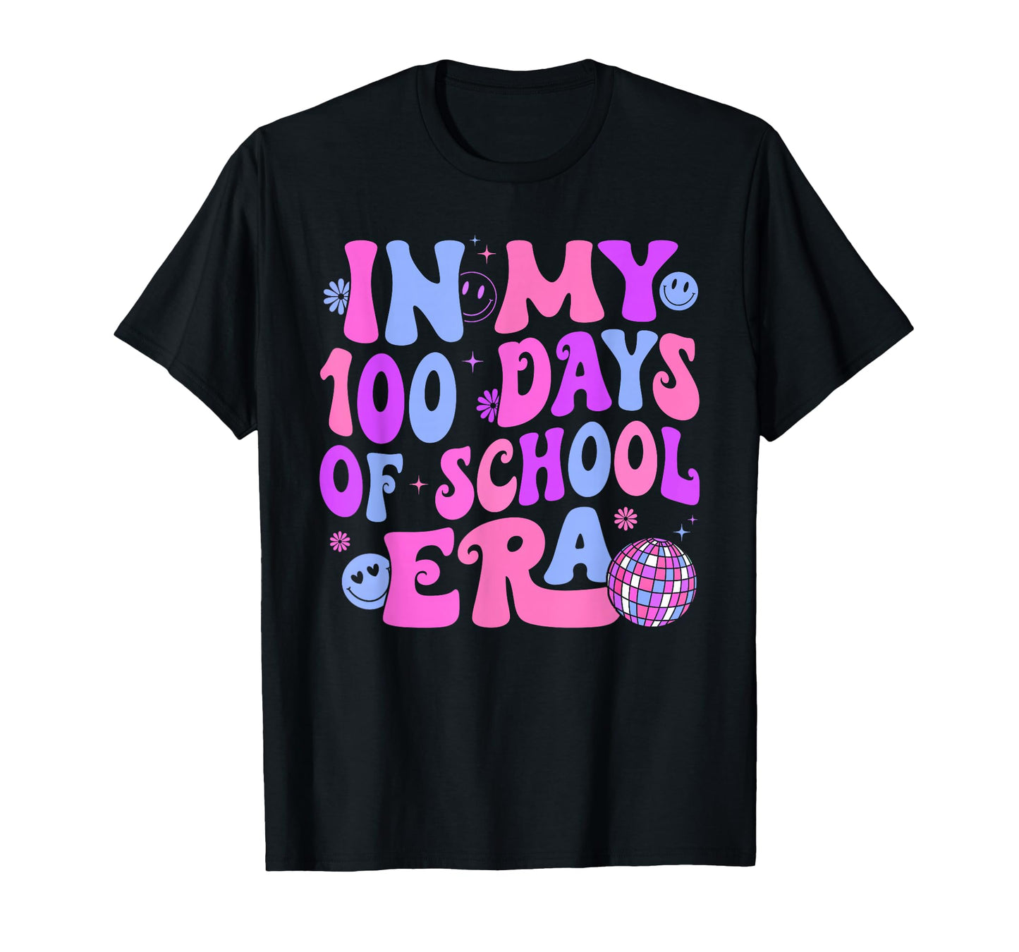 in My 100 Days of School Era Retro Disco 100th Day of School T-Shirt
