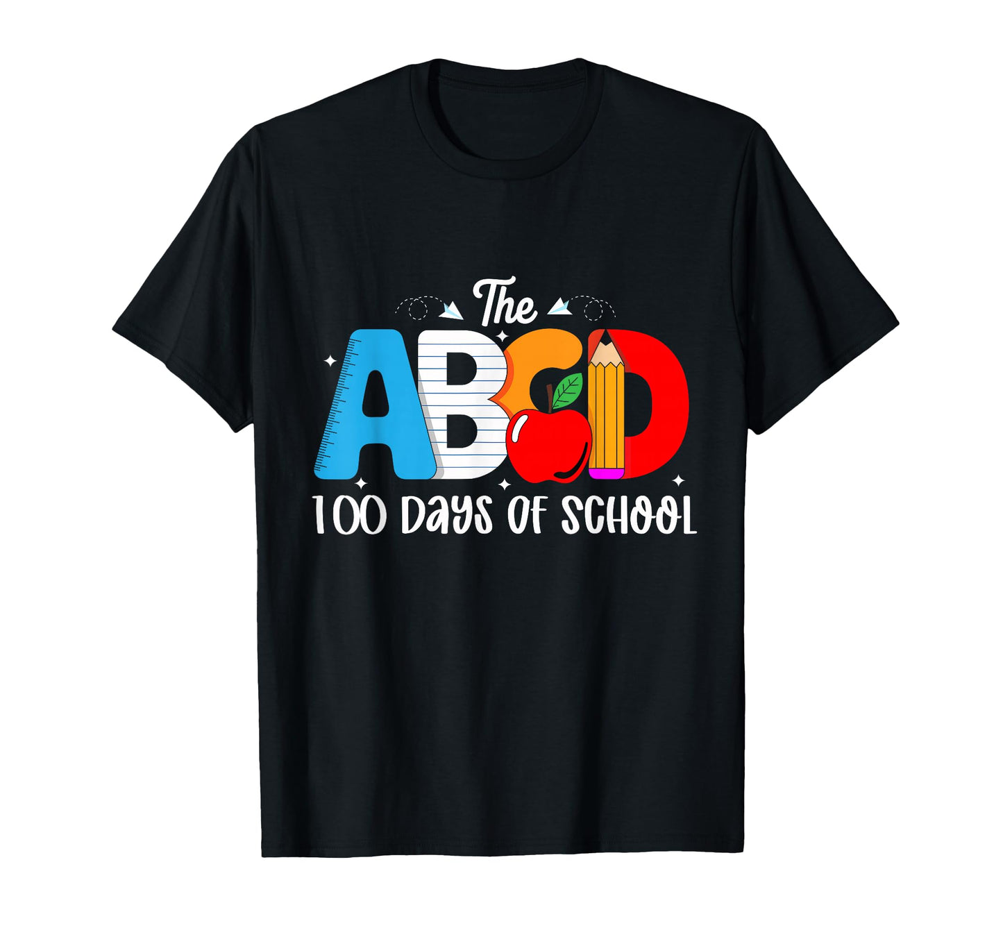 Teachers 100 Days of School ABCD Kids 100th Day T-Shirt