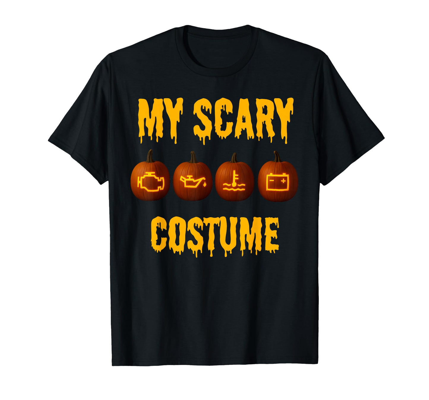 Halloween Car Warning Lights Scary Costume T-Shirt