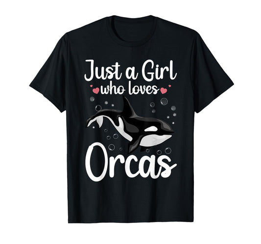 Cool Orca Whale Design For Girls Women Kids Ocean Orca Lover T-Shirt