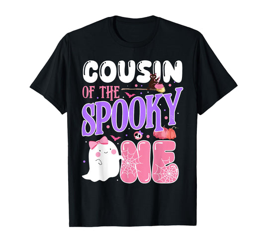 Cousin Of The Spooky One 1st Birthday Halloween Pink Ghost T-Shirt