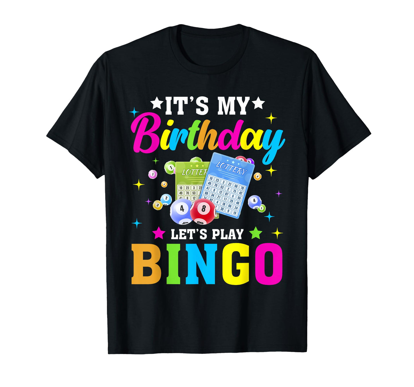 Bingo It's My Birthday Let's Play Bingo Vintage Xmas T-Shirt