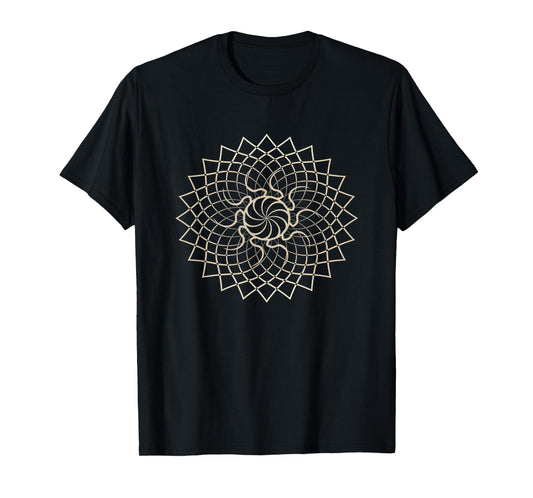 Mandala Geometry Sacred Fractal Art Yoga Mantra Good Vibe T-Shirt