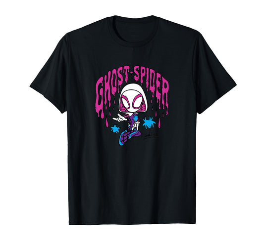 Kids Spidey And His Amazing Friends - Ghost Spider Scribble T-Shirt