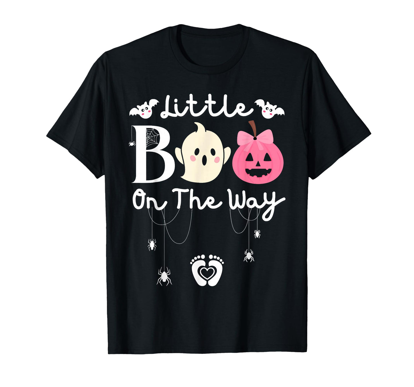 Little Boo On The Way-Halloween Girls Pregnancy Announcement T-Shirt