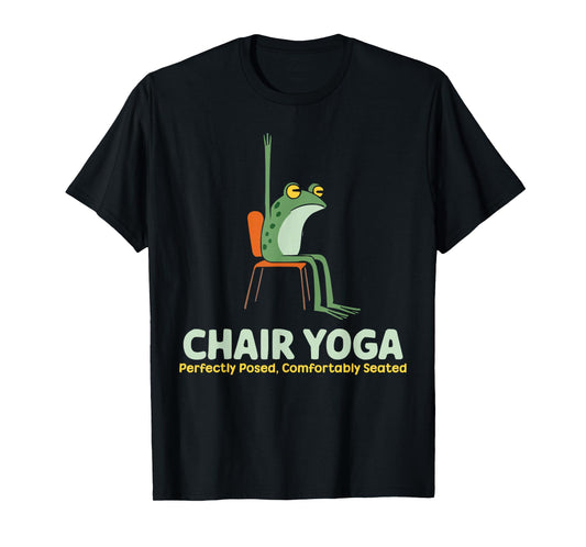 Chair Yoga Exercise Zen Fitness Workout Yoga Instructor T-Shirt
