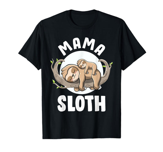 Mama Sloth Cute Pregnancy Announcement Mom to be Sloth Mama T-Shirt
