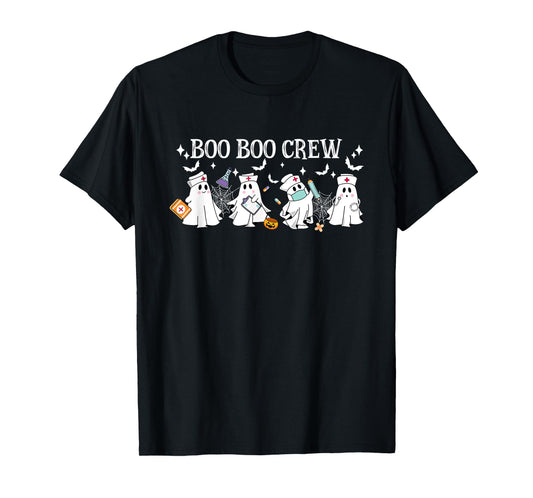 Boo Boo Crew Nurse Ghost Funny Halloween T-Shirt