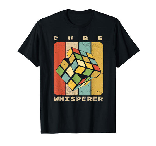 Puzzle Cube Whisperer Vintage Speed Cubing Youth Math T-Shirt