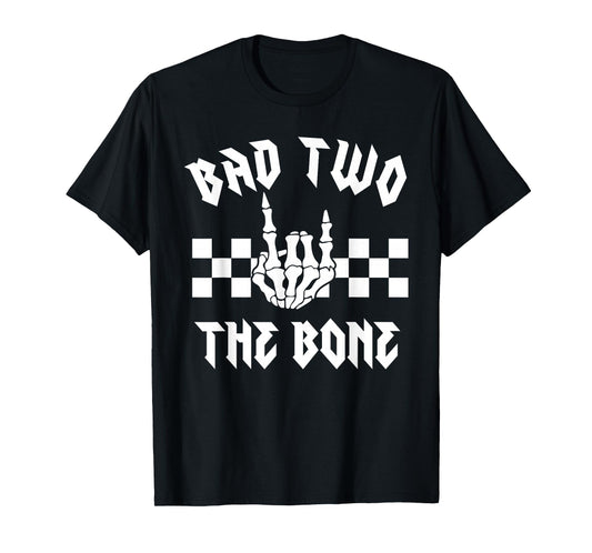 Bad Two The Bone Party Decorations Boy Girl 2nd Birthday T-Shirt
