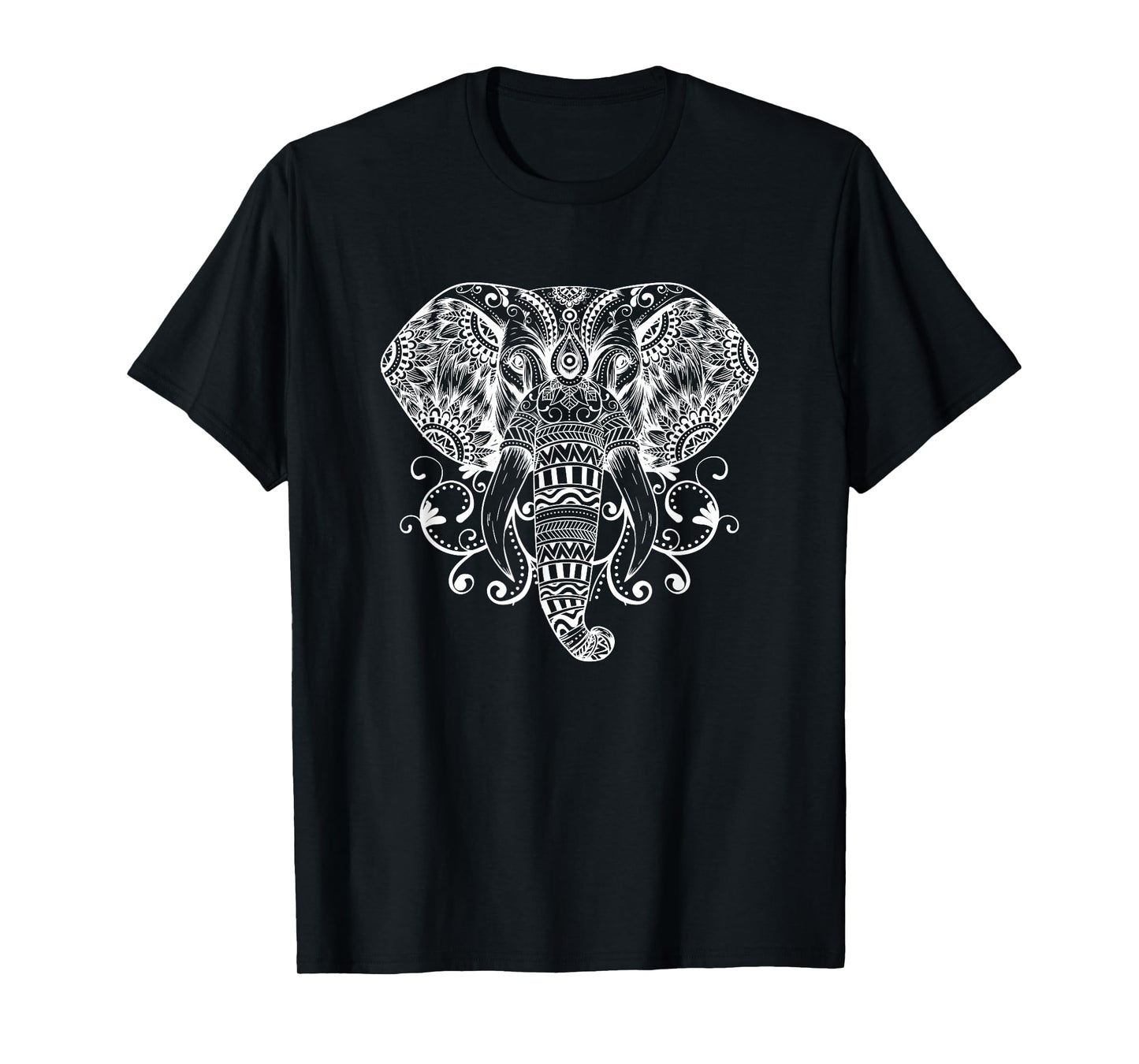 Elephant Face Energy Mandala Yoga Meditation Men Women Kids T-Shirt