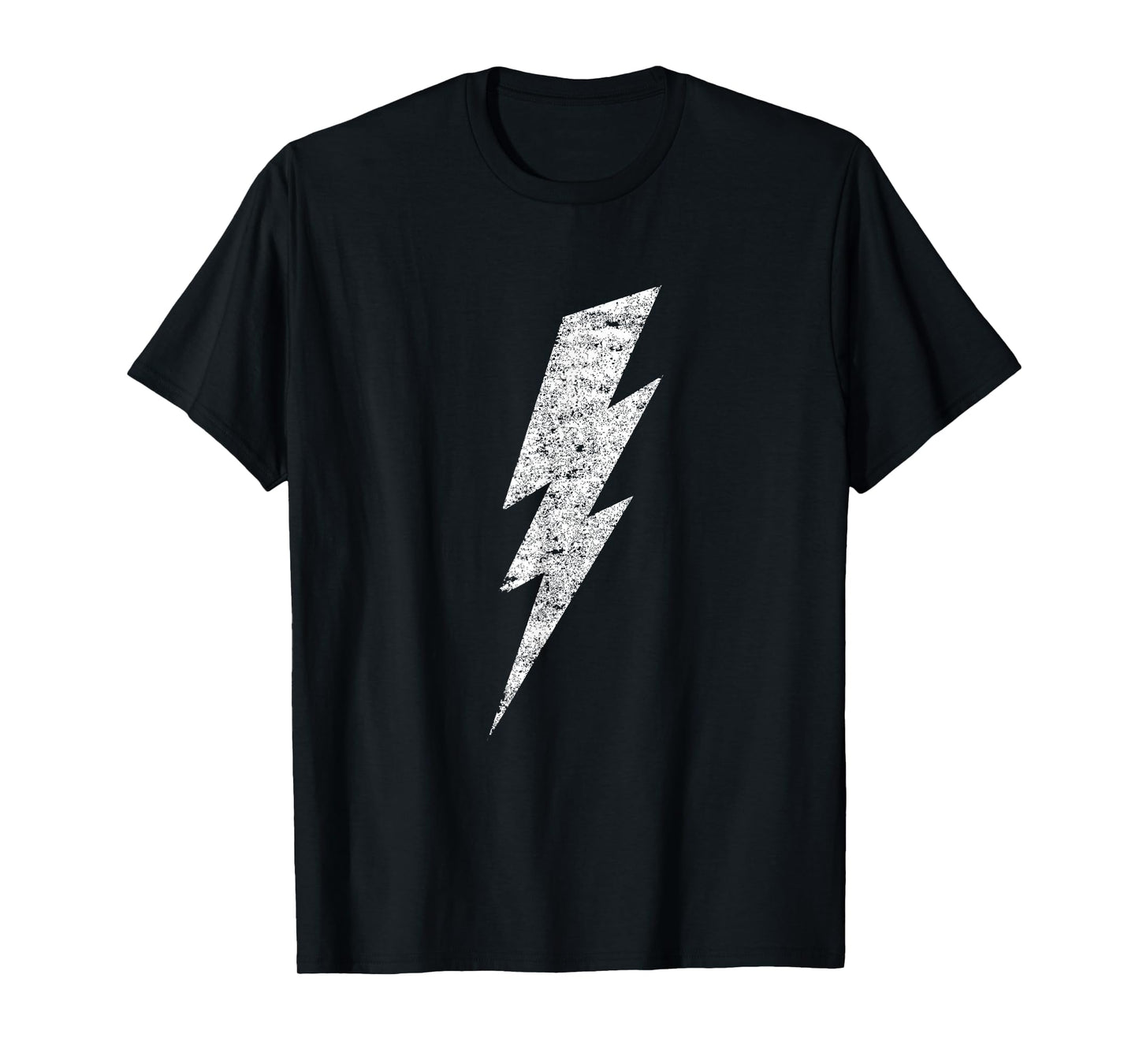 Bold Lightning Bolt - Distressed Minimalist Graphic Art T-Shirt