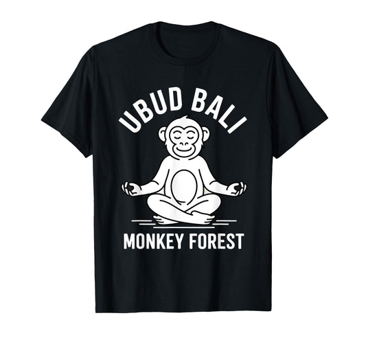 Yoga Lotus Monkey Forest Ubud Bali Souvenir T-Shirt
