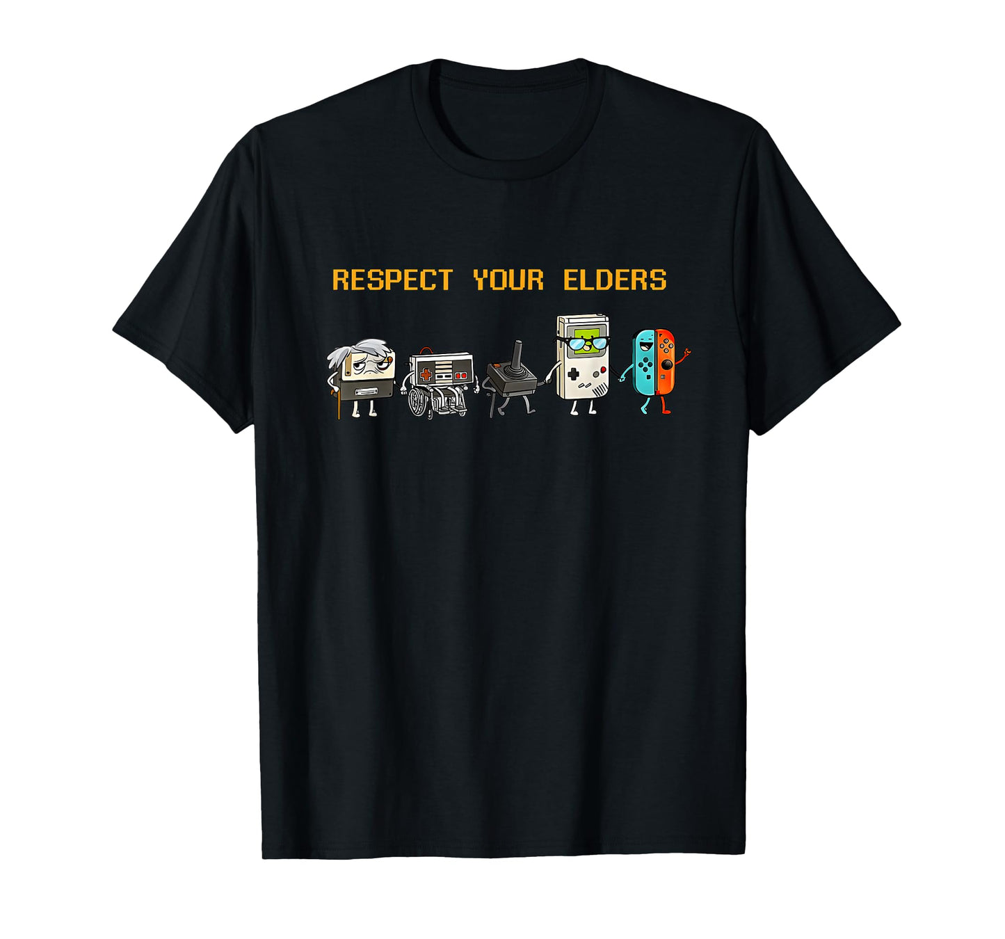 Respect Your Elders Retro Gaming Funny Gamer Controller 80s T-Shirt