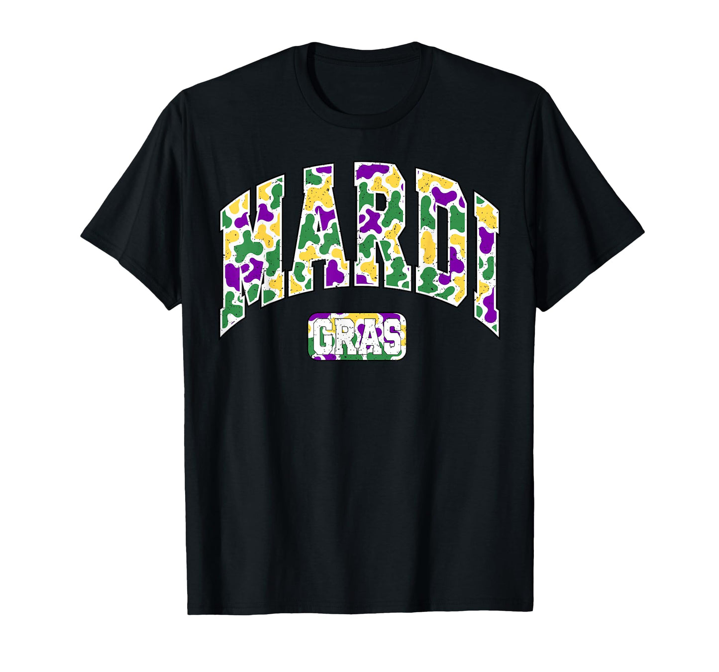 Camo Mardi Gras Tuesday Fleur de Lis Louisiana Festival T-Shirt