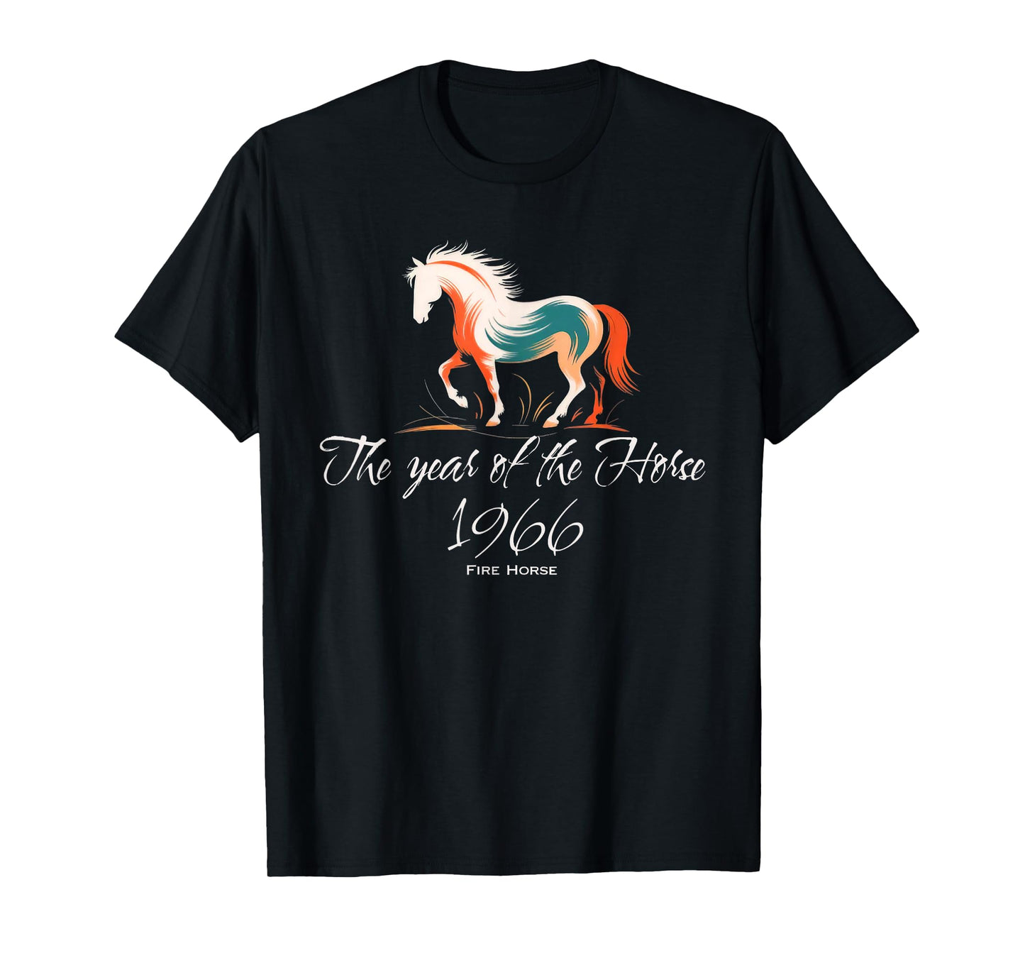 Year of The Horse 1966 Fire Horse 1966 Birthday Design T-Shirt