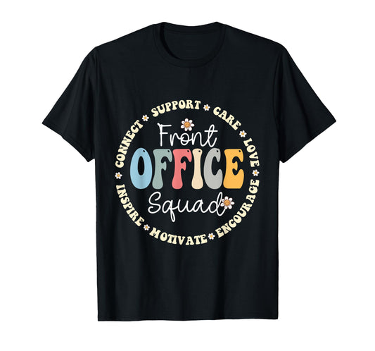 Retro School Secretary Admin Appreciation Front Office Squad T-Shirt