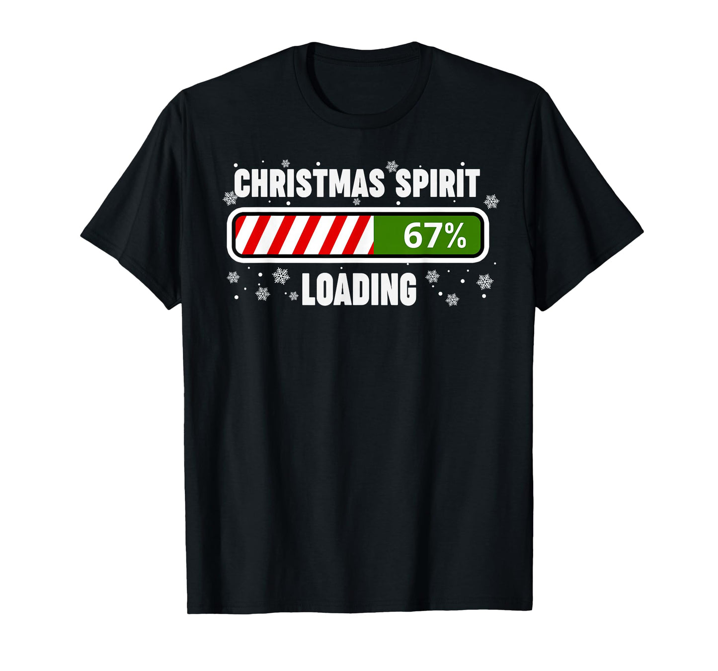 Christmas Spirit Loading 67 Funny Meme Boys Kids Six Seven T-Shirt