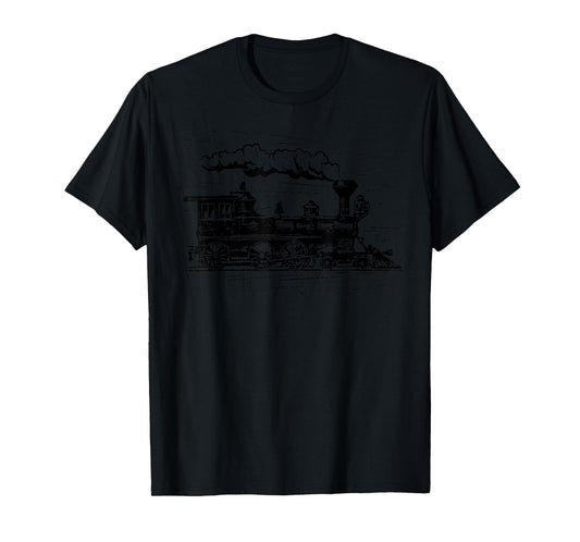 Steam Train Locomotive Engineer Railway Men Women Kids Boys T-Shirt