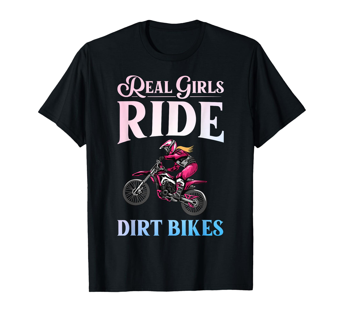 Cool Dirt Bike Art for Women Girls Motocross Racing Dirtbike T-Shirt