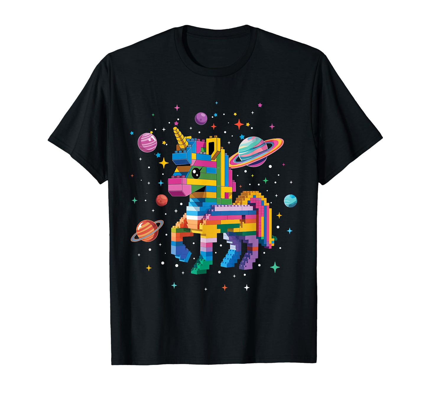 Unicorn Brick Master Builder Block Building Brick Builder T-Shirt