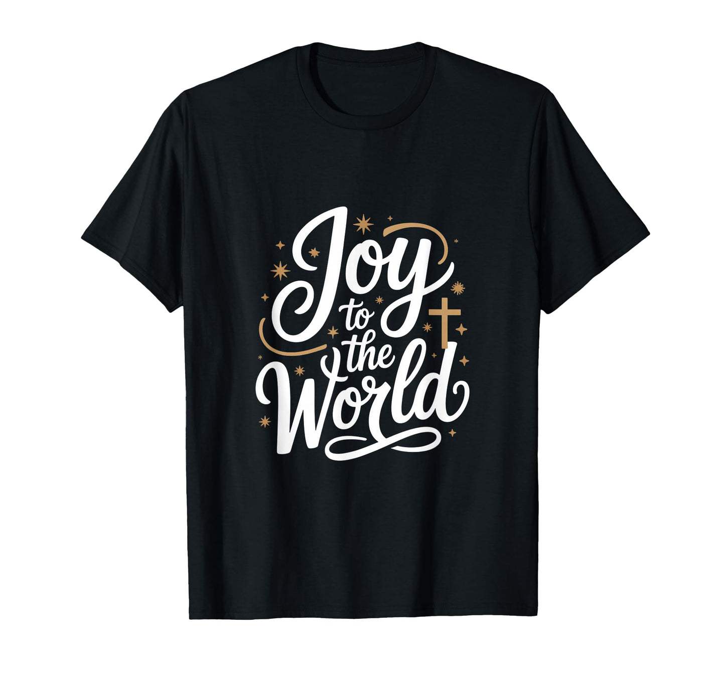 Joy to The World Christian Christmas Faith Cross T-Shirt