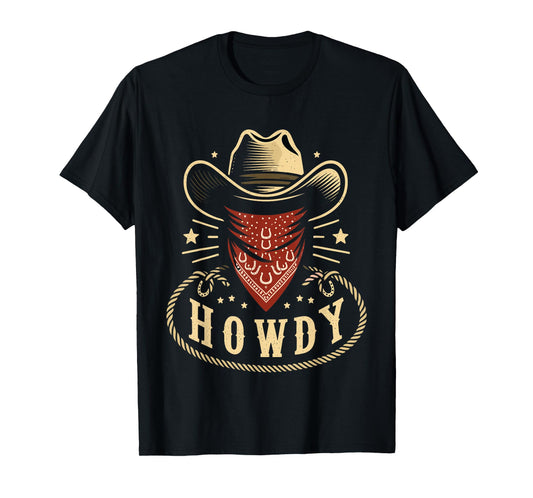 Cowboy Hat Howdy Western Rodeo T-Shirt