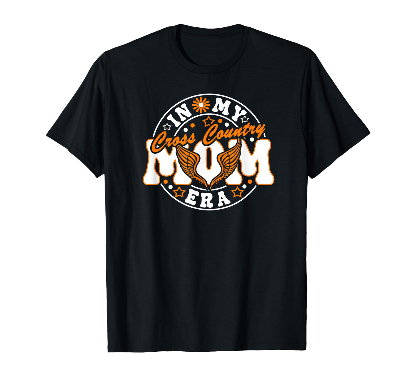Cross Country Mom Era for Women Orange XC Graphic T-Shirt