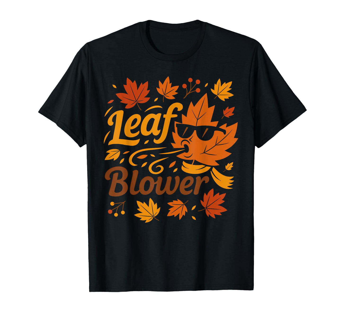 Leaf Blower for Women Adult Men Couples Fall Costume T-Shirt