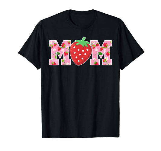 Mom Of The Berry Sweet Birthday Strawberry Girls Family T-Shirt