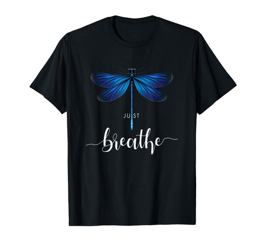 Just Dragonfly Tattoo Motif Summer Breathe Meditation Yoga Cute T-Shirt