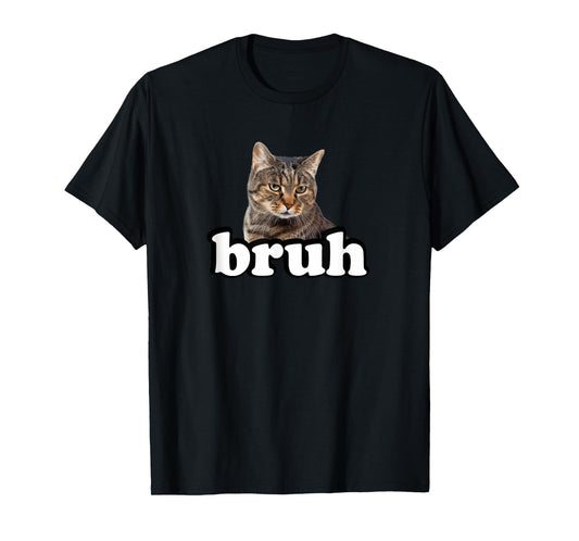 Bruh Kids Brown Tabby Cat Lover T-Shirt