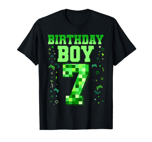 Birthday Boy Shirt It's My 7th Birthday Video Game T-Shirt