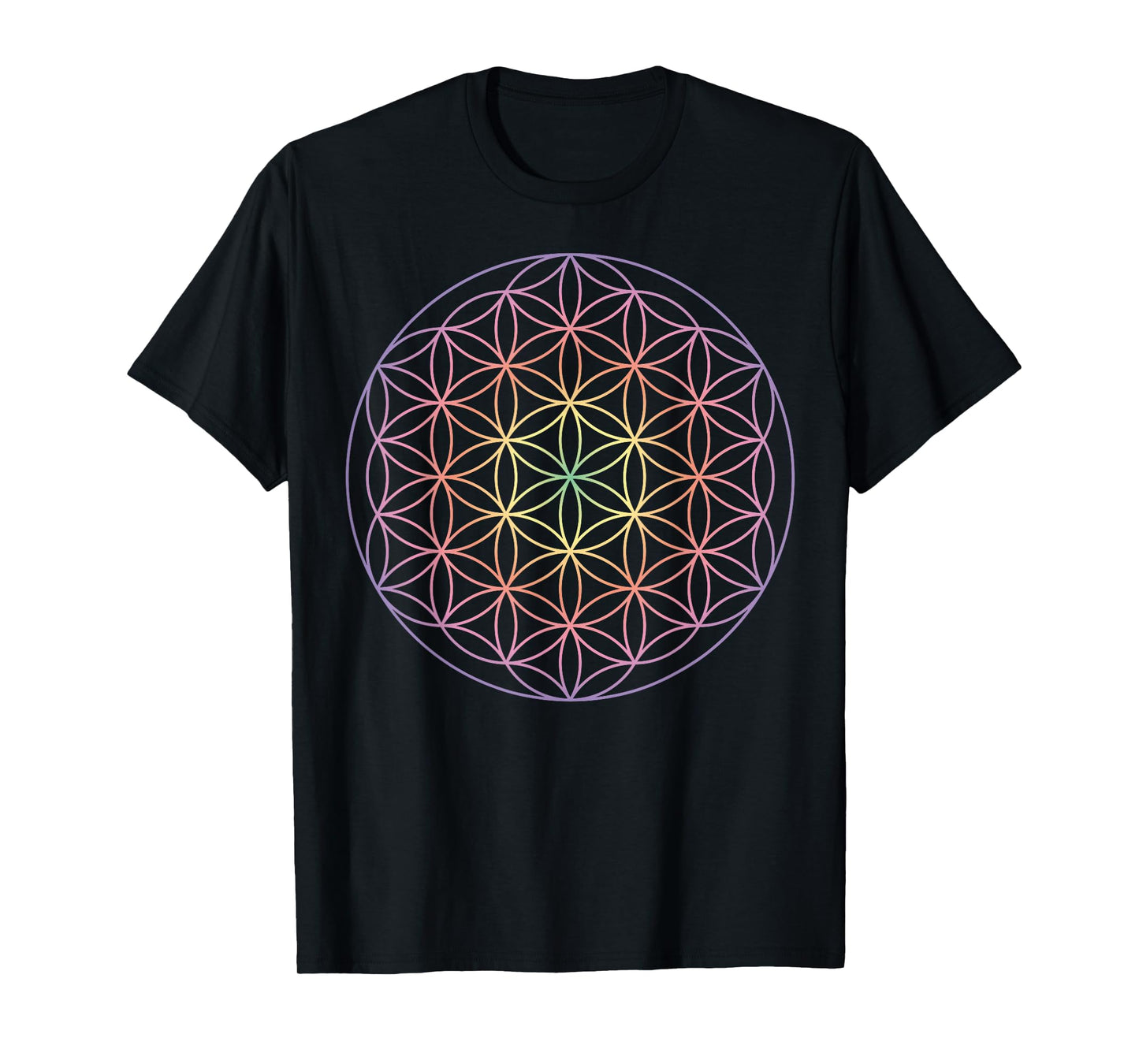 Sacred Geometry The Flower of Life Yoga Yantra Symbol T-Shirt