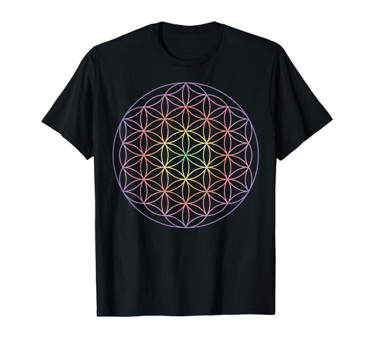 Sacred Geometry The Flower of Life Yoga Yantra Symbol T-Shirt