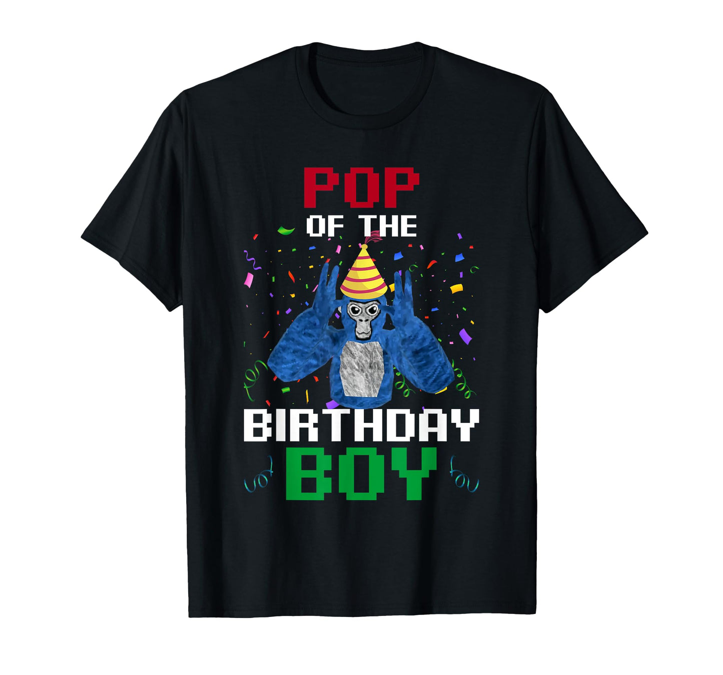 Pop Of The Birthday Boy Funny Gorilla Video Game Boy Kids T-Shirt