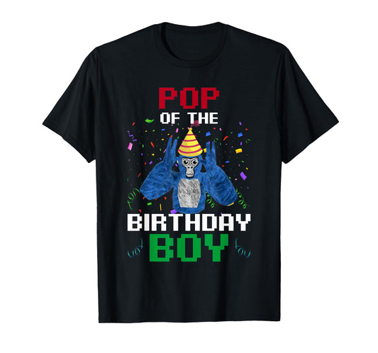 Pop Of The Birthday Boy Funny Gorilla Video Game Boy Kids T-Shirt