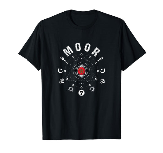Moor - Supreme Mathematics Allah 7 Science Of The Moors T-Shirt