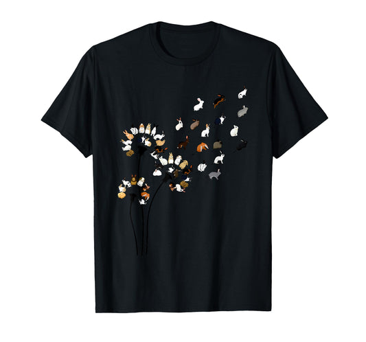funny dandelion bunny flower T-Shirt