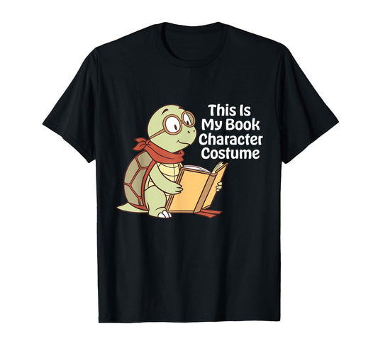 This Is My Book Character Costume Turtle Kids Reading T-Shirt