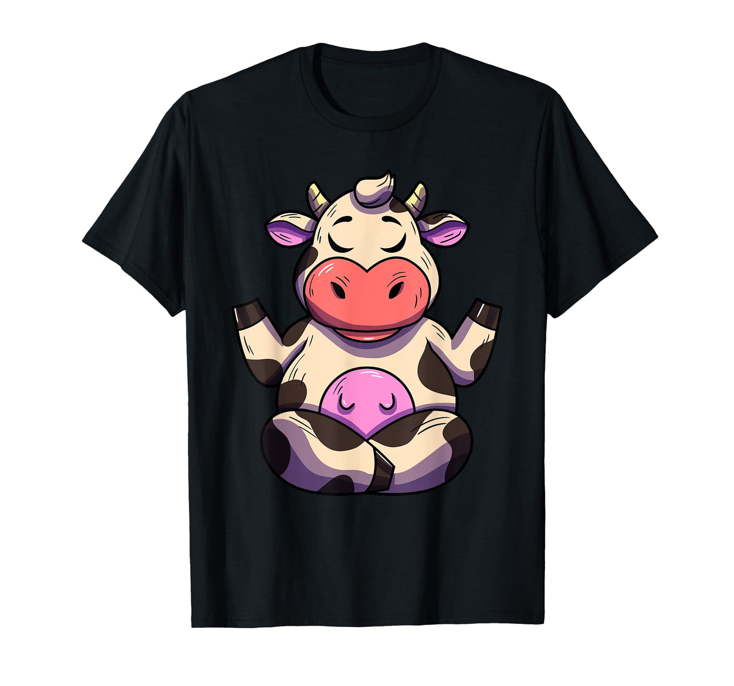 Cow Yoga Funny Cow Lovers Farmer Animal Yoga Cow T-Shirt