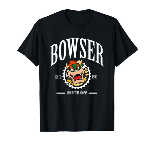 Super Mario Bros Bowser Est 1985 King Koopa Collegiate T-Shirt